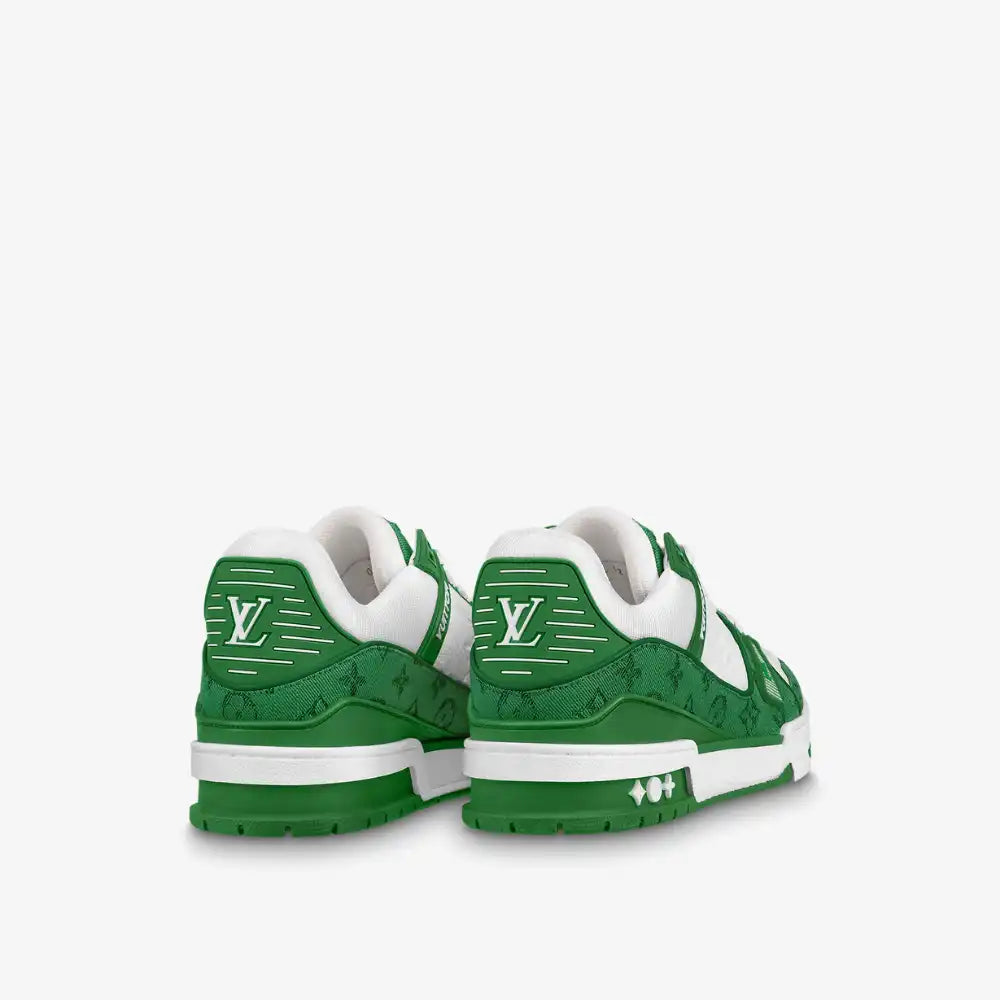 Louis Vuitton Trainer Low Monogram Denim Green - DRIP DOS ARTISTAS