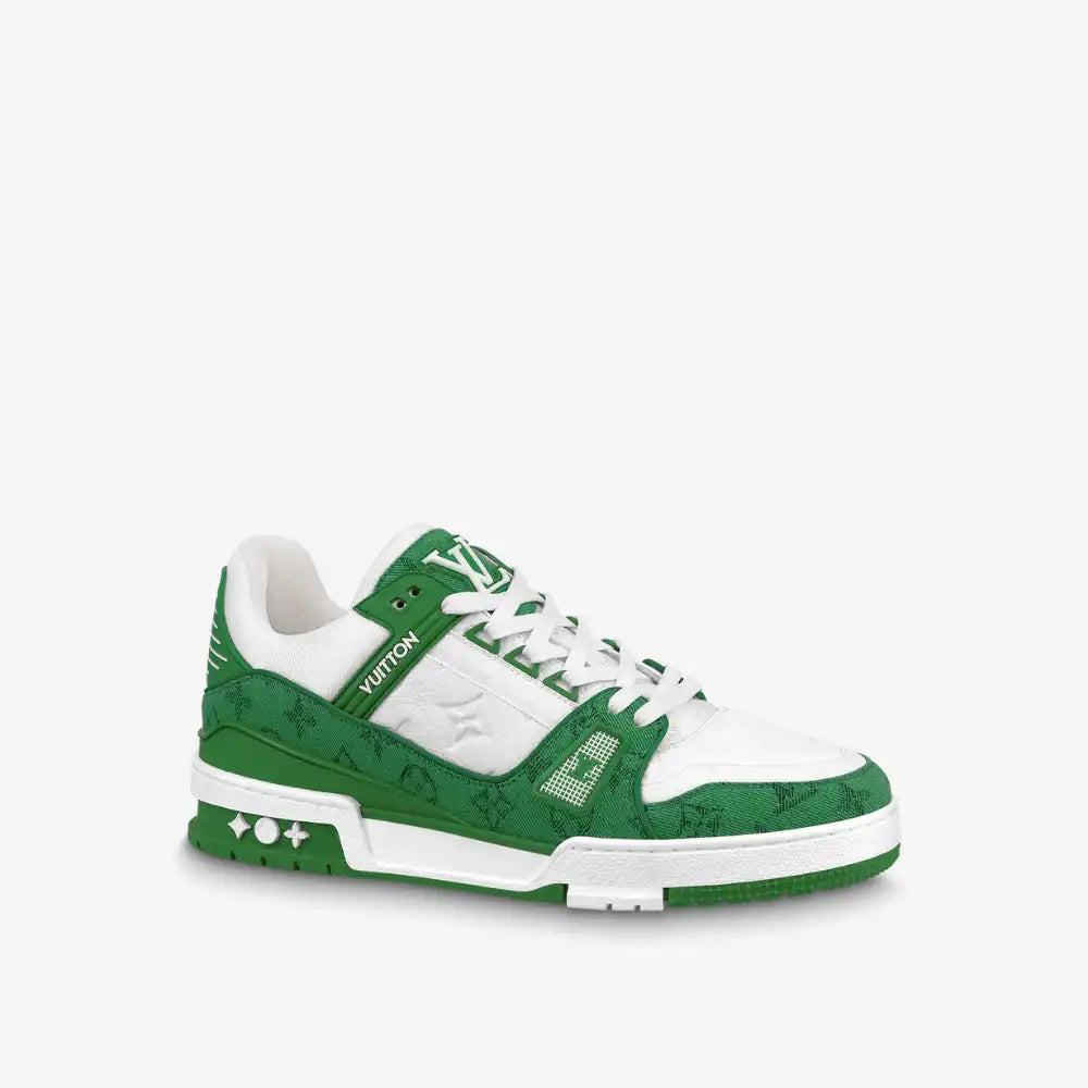 Louis Vuitton Trainer Low Monogram Denim Green - DRIP DOS ARTISTAS