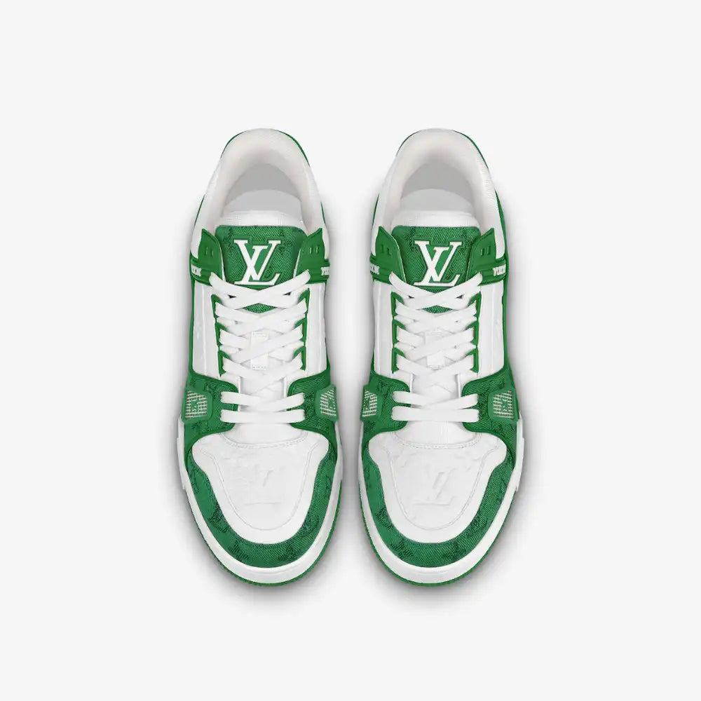 Louis Vuitton Trainer Low Monogram Denim Green - DRIP DOS ARTISTAS