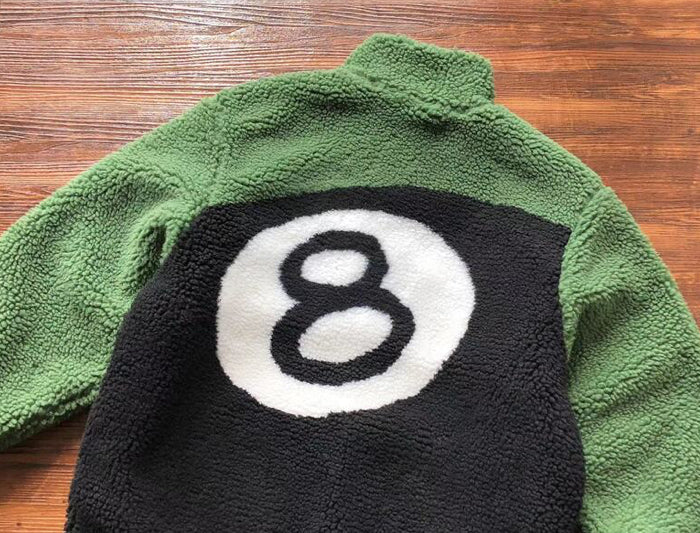 Jaqueta Stussy 8 Ball Sherpa Dupla Face