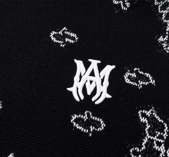 Amiri Bandana B-Ball Hoodie BlackGrey