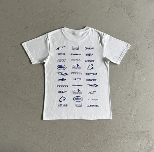 Camiseta Corteiz Rally VinyIz White/ Black