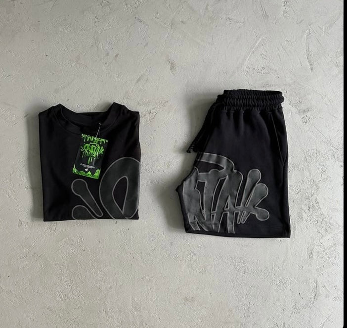 Conjunto Shorts Synaworld Preto/Cinza
