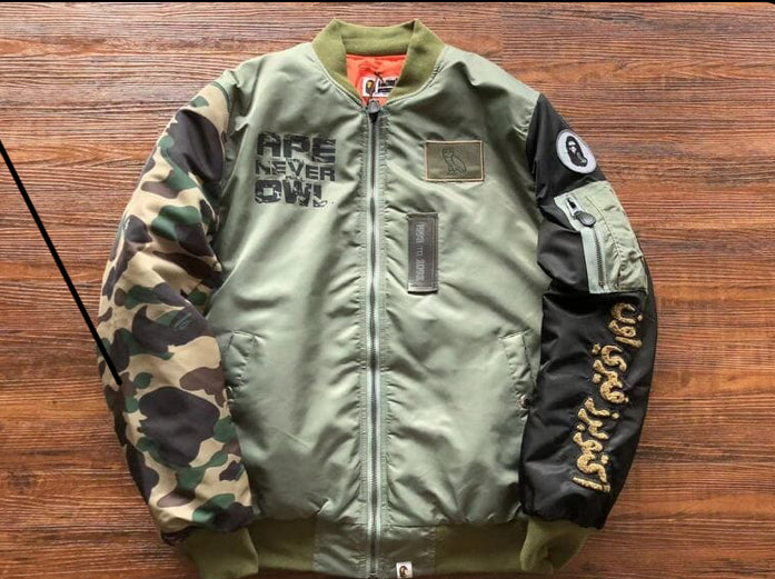 Jaqueta BAPE x OVO Loose Fit MA-1 Olive Drab