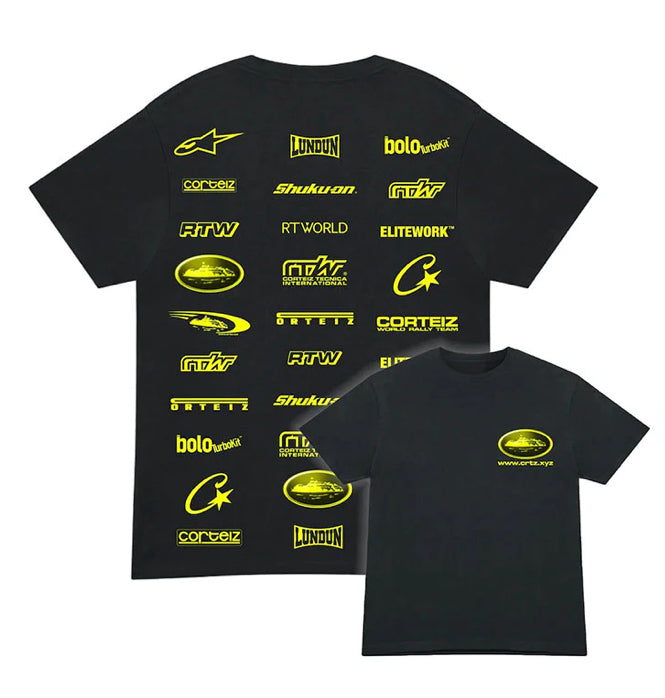 Camiseta Corteiz Rally VinyIz White/ Black