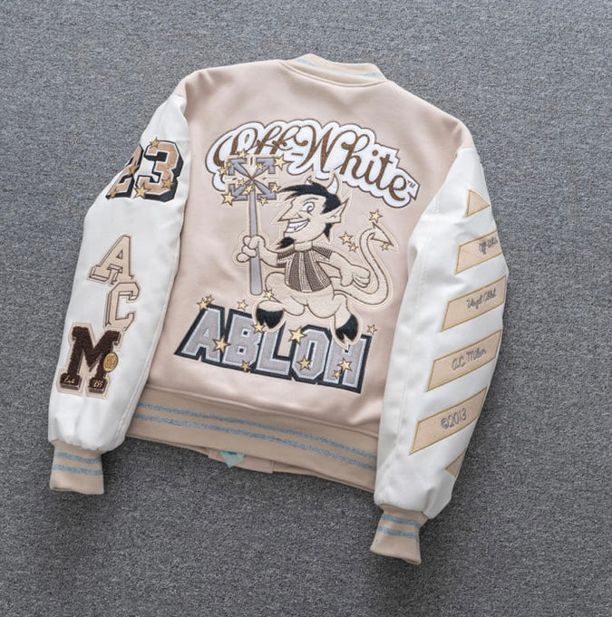 Jaqueta Varsity Off- White x AC Milan