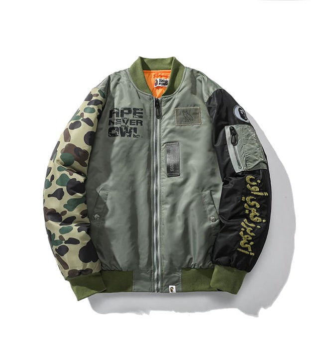 Jaqueta BAPE x OVO Loose Fit MA-1 Olive Drab