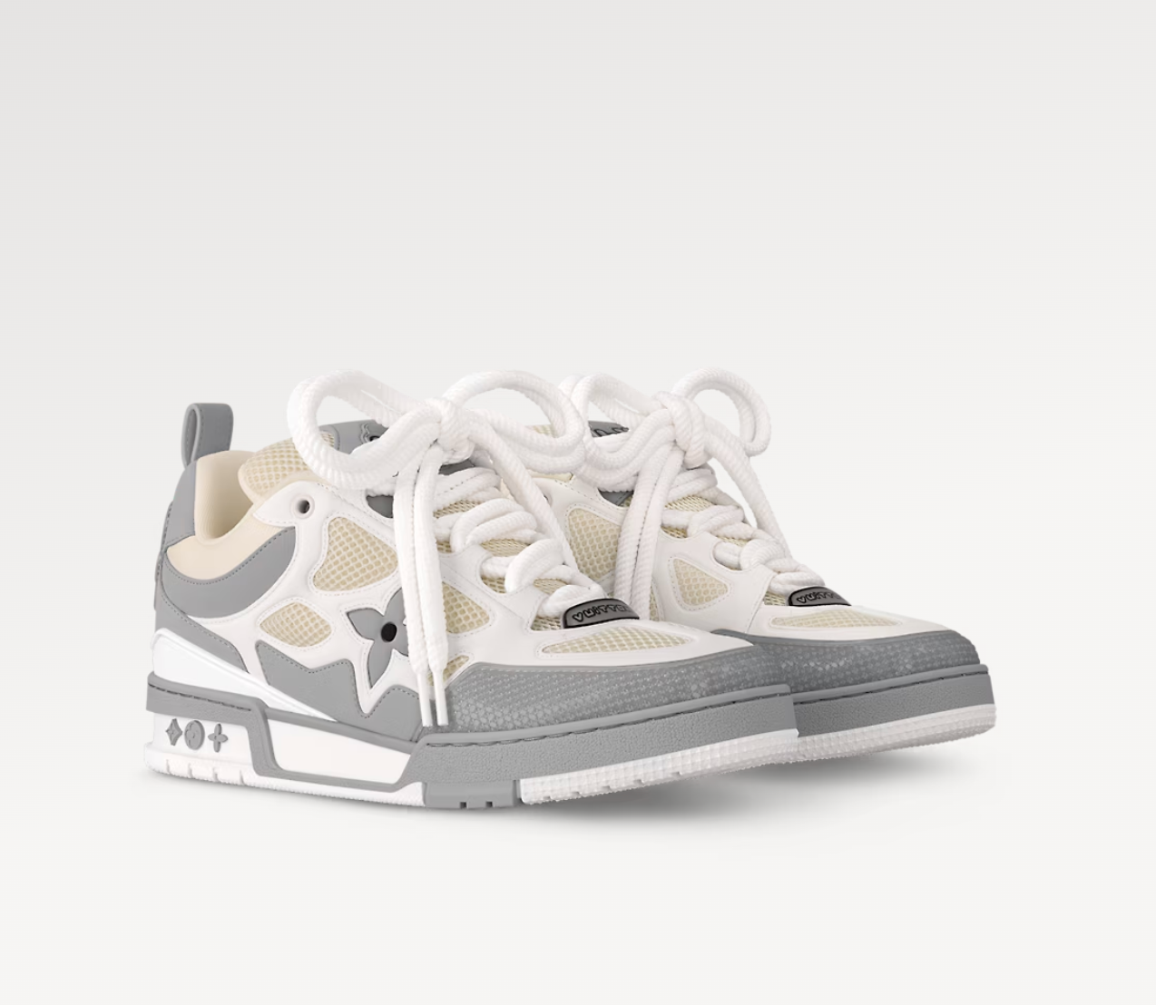 louis vuitton skate cinza claro