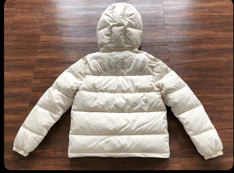 Jaqueta Puffer Trapstar Irongate Hooded Cream