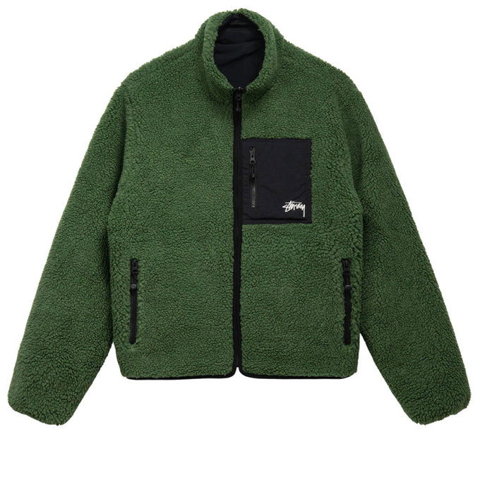 Jaqueta Stussy 8 Ball Sherpa Dupla Face