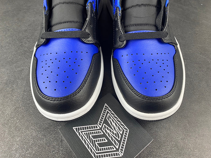 Air Jordan 1 Mid Hyper Royal Tumbled Leather - DRIP DOS ARTISTAS