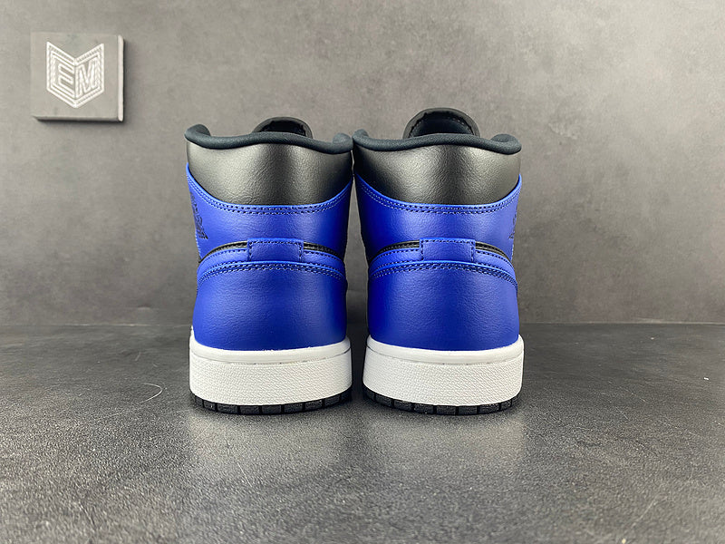 Air Jordan 1 Mid Hyper Royal Tumbled Leather - DRIP DOS ARTISTAS