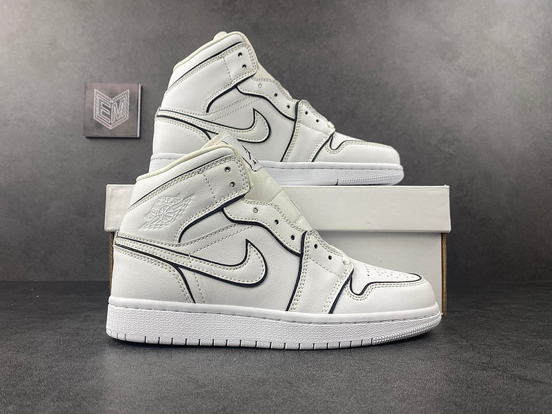 Air Jordan 1 Mid Iridescent Reflective White - DRIP DOS ARTISTAS