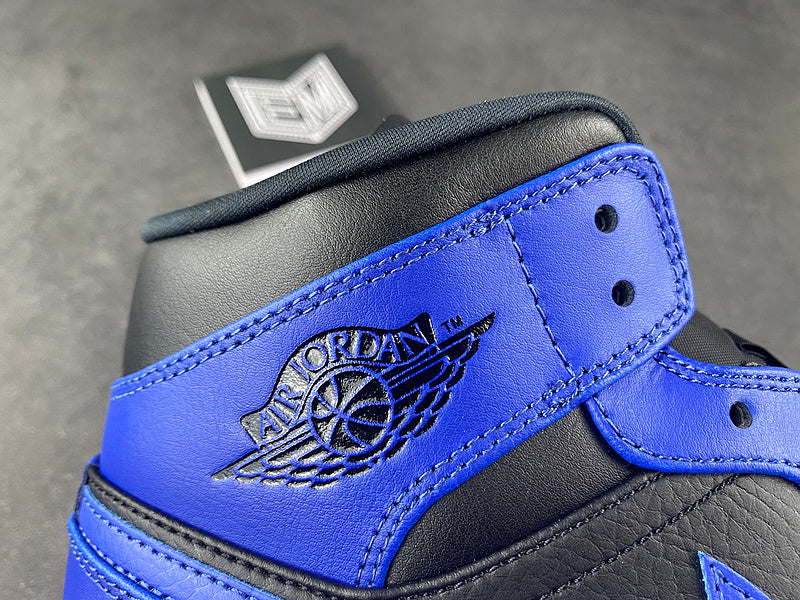 Air Jordan 1 Mid Hyper Royal Tumbled Leather - DRIP DOS ARTISTAS