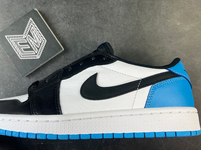 Jordan 1 Retro Low OG Black Dark Powder Blue - DRIP DOS ARTISTAS