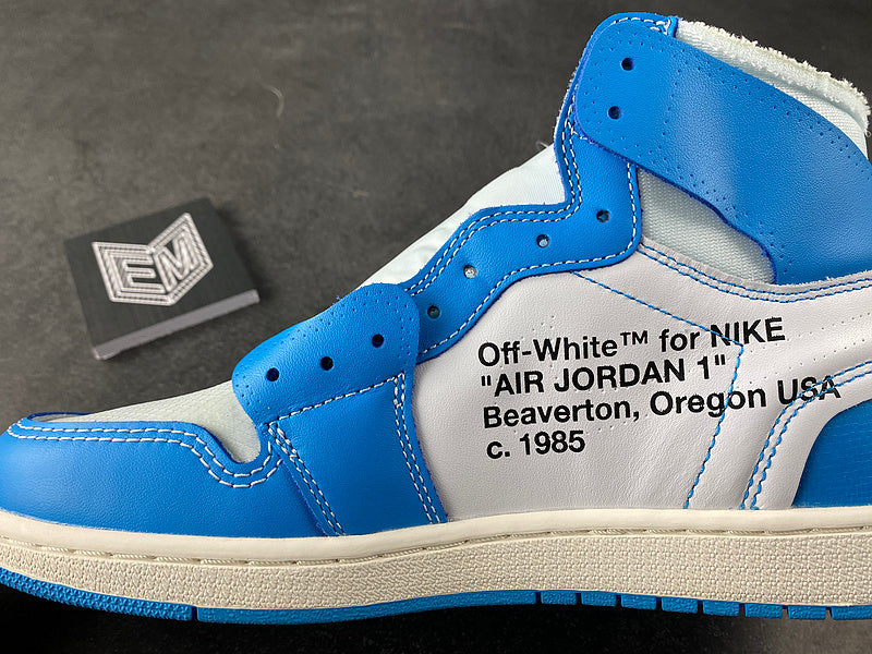 Air Jordan 1 Retro High Off-White University Blue - DRIP DOS ARTISTAS