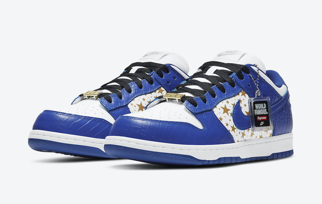 Supreme x Nike SB Dunk Low Stars Hyper Royal - DRIP DOS ARTISTAS