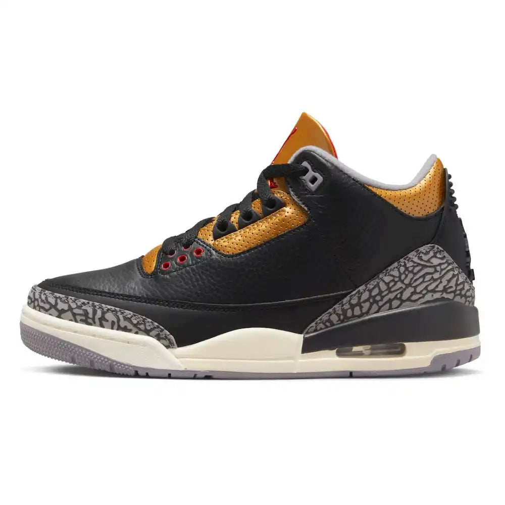 Air Jordan 3 Black Gold - DRIP DOS ARTISTAS 