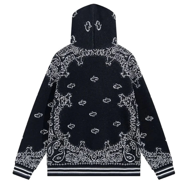 Amiri Bandana B-Ball Hoodie BlackGrey
