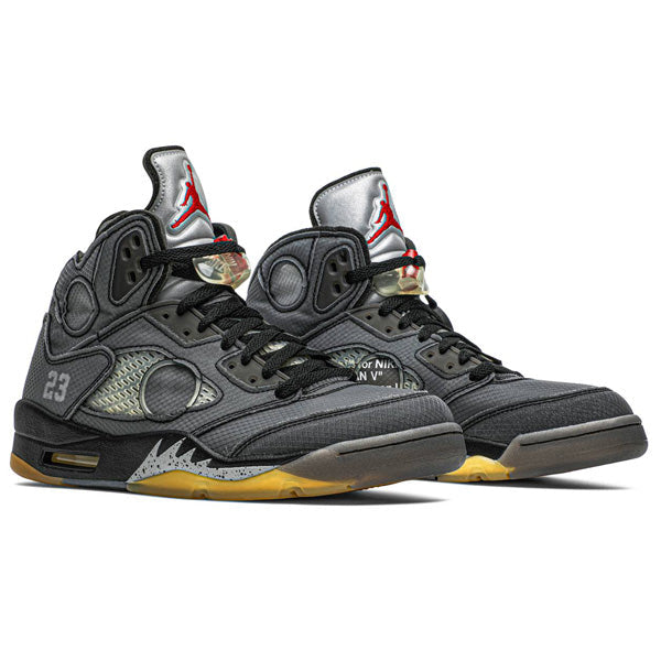 Off-White x Air Jordan 5 Black Metallic - DRIP DOS ARTISTAS 