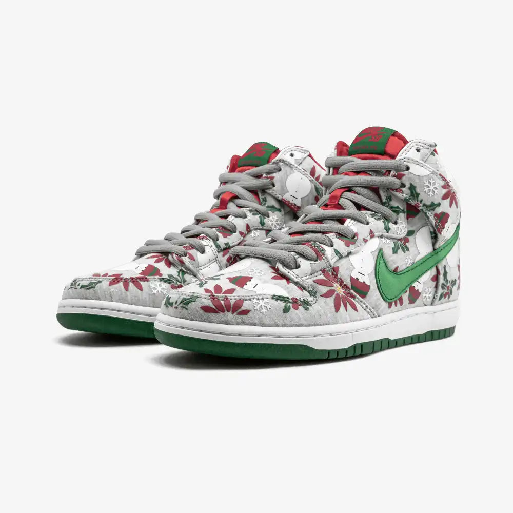 Concepts x Nike Dunk SB High Ugly Christmas Sweater Grey - DRIP DOS ARTISTAS 