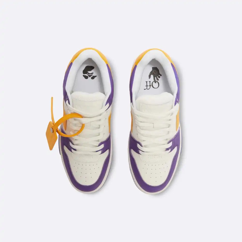 Off-White Out Of Office Calf Leather Violet Yellow - DRIP DOS ARTISTAS 