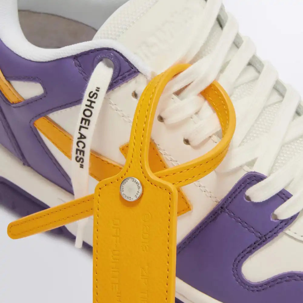 Off-White Out Of Office Calf Leather Violet Yellow - DRIP DOS ARTISTAS 