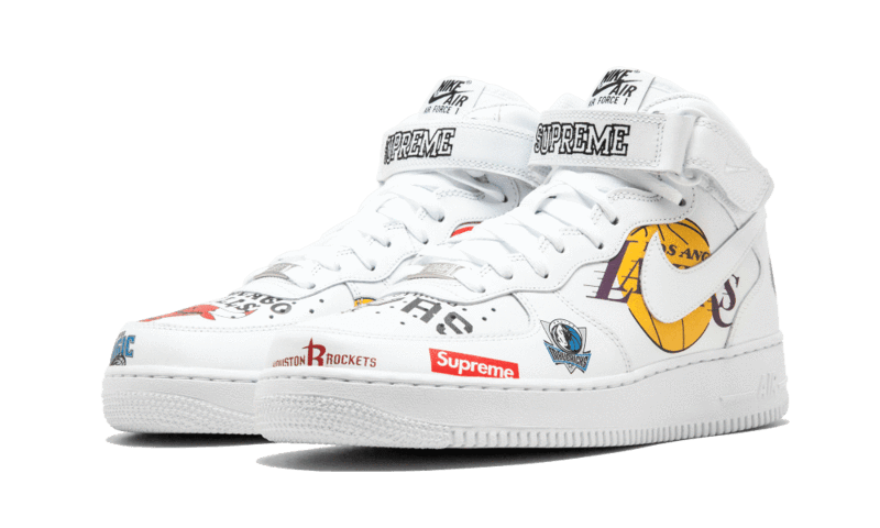 Nike Air Force 1 Mid Supreme NBA White - DRIP DOS ARTISTAS 