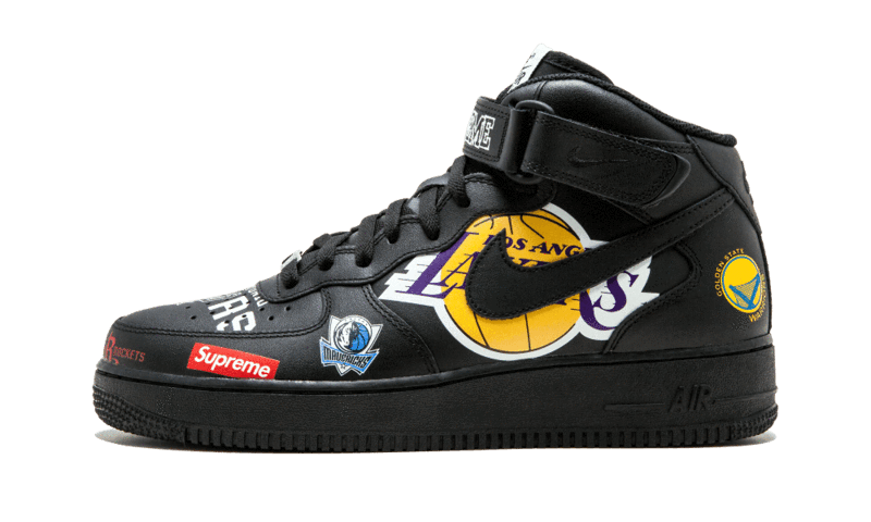 Nike Air Force 1 Mid Supreme NBA BlacK - DRIP DOS ARTISTAS 