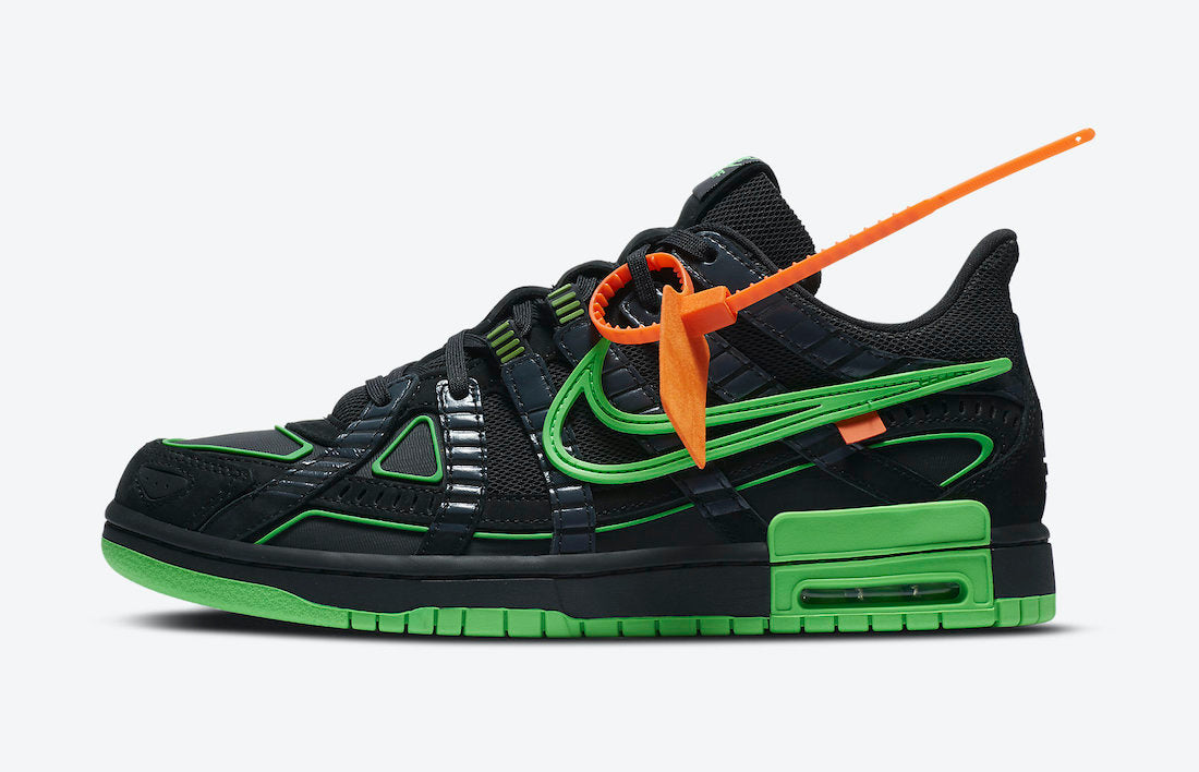 Off White x Nike Rubber Dunk Green Strike - DRIP DOS ARTISTAS 
