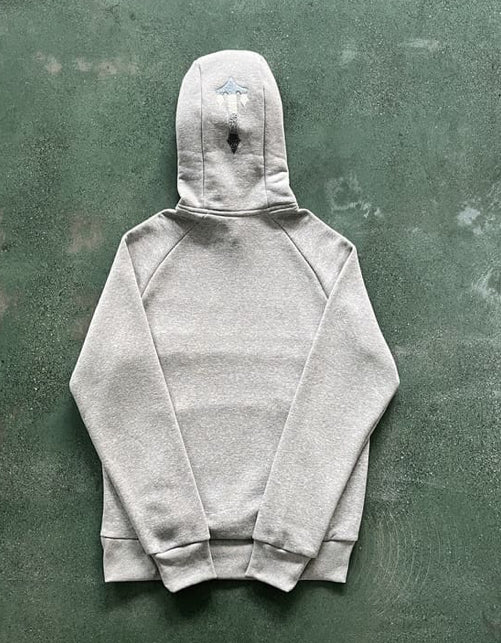 Conjunto Trapstar Chenille Decoded 2.0 Hoodie Grey/Ice Blue