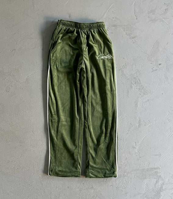 Pronta Entrega - Conjunto Corteiz VVS Velour Jacket Green