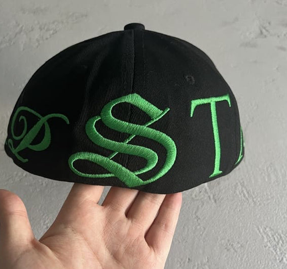 Trapstar Script Fitted Cap Black/Green