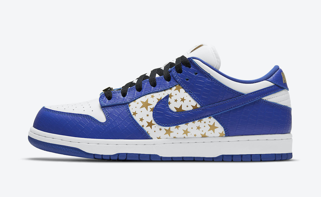 Supreme x Nike SB Dunk Low Stars Hyper Royal - DRIP DOS ARTISTAS 
