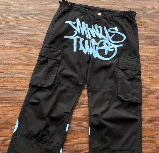 Calça Minus Two Cargo Preto/Azul