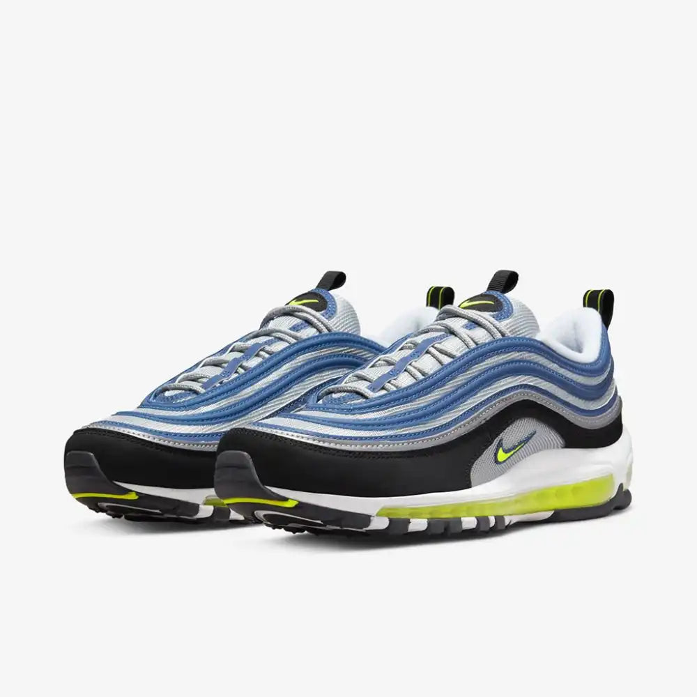 Nike Air Max 97 Atlantic Blue and Voltage Yellow - DRIP DOS ARTISTAS 