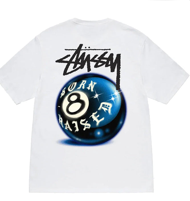 Camiseta Stussy x Born X Raised 8 Ball