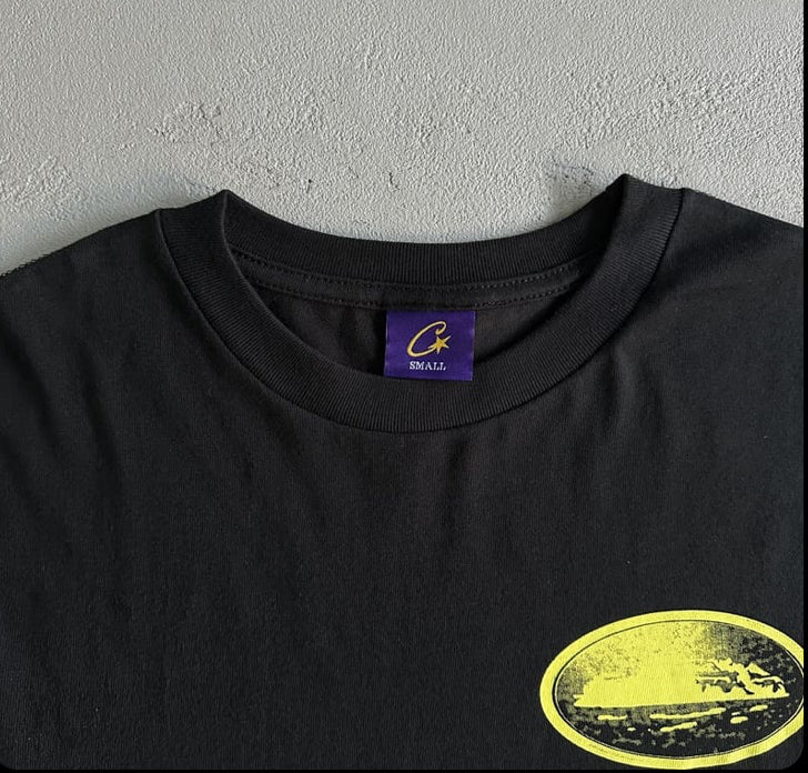 Camiseta Corteiz Rally VinyIz White/ Black
