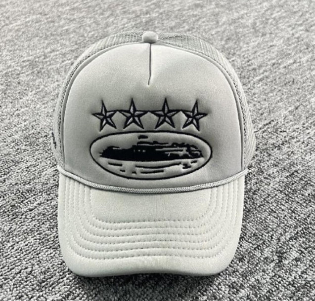 Boné Corteiz 4Starz Alcatraz Trucker Grey