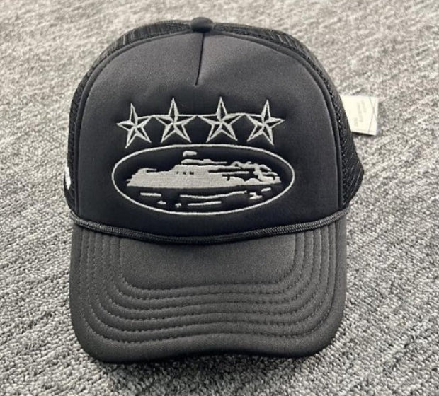 Boné Corteiz 4Starz Alcatraz Trucker Black