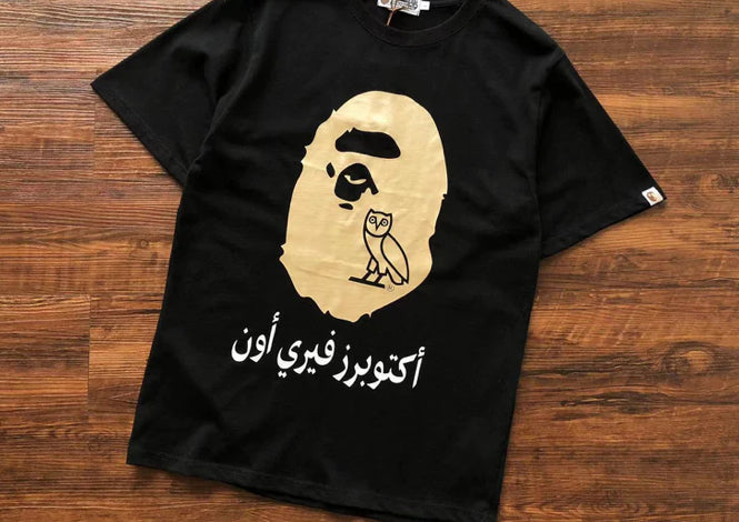 BAPE x OVO Ape Head Black Gold