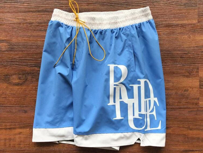 Rhude Side Logo Shorts Blue