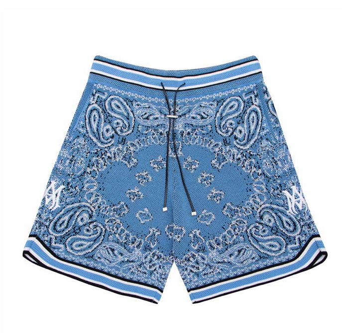 Amiri Bandana Crochet
Basketball Shorts Blue