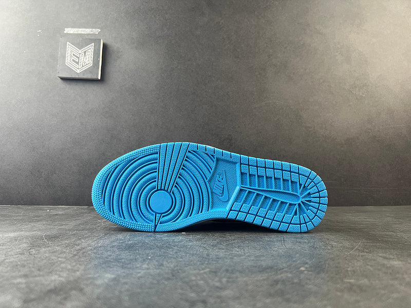 Jordan 1 Retro Low OG Black Dark Powder Blue - DRIP DOS ARTISTAS 