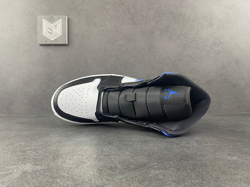 Jordan 1 Mid White Black Racer Blue - DRIP DOS ARTISTAS 