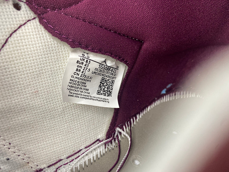 Air Jordan 1 Retro High OG Bordeaux - DRIP DOS ARTISTAS 