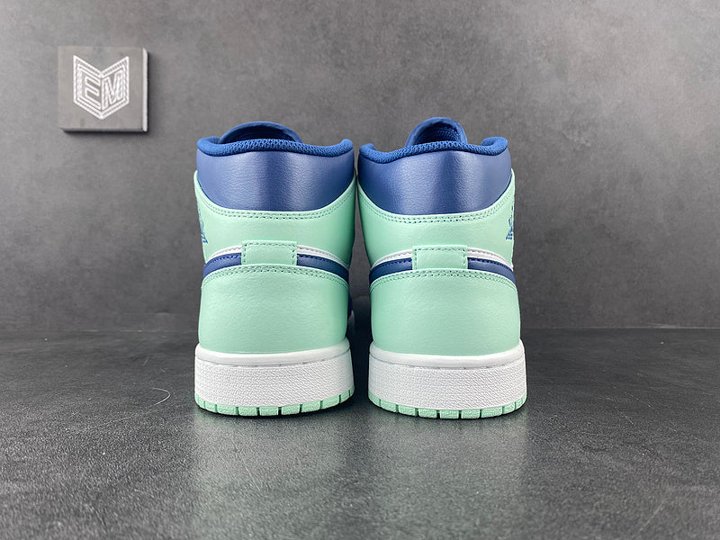Jordan 1 Mid Mystic Navy Mint Foam - DRIP DOS ARTISTAS 