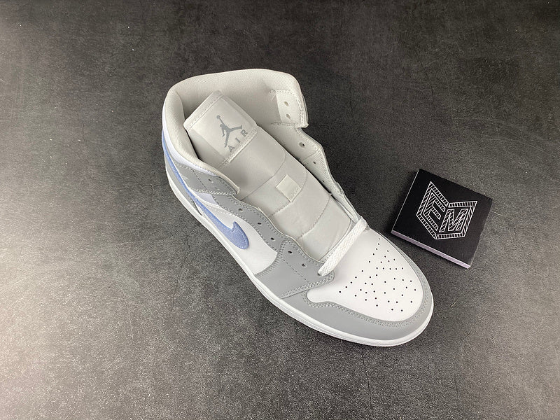 Jordan 1 Mid Wolf Grey Aluminum - DRIP DOS ARTISTAS 
