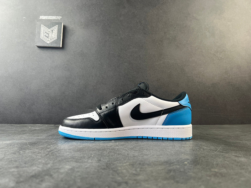 Jordan 1 Retro Low OG Black Dark Powder Blue - DRIP DOS ARTISTAS 