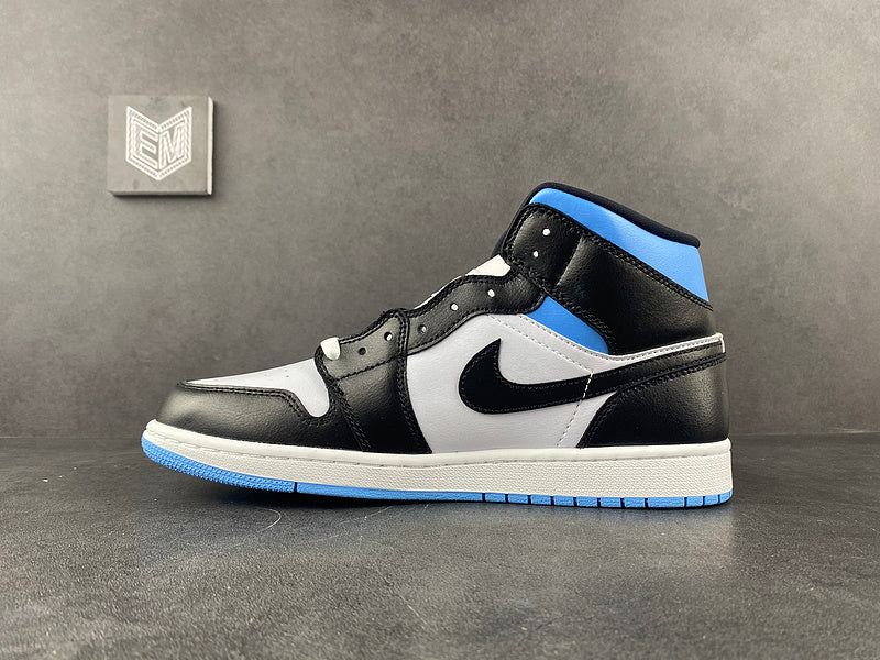 Jordan 1 Mid University Black White - DRIP DOS ARTISTAS 